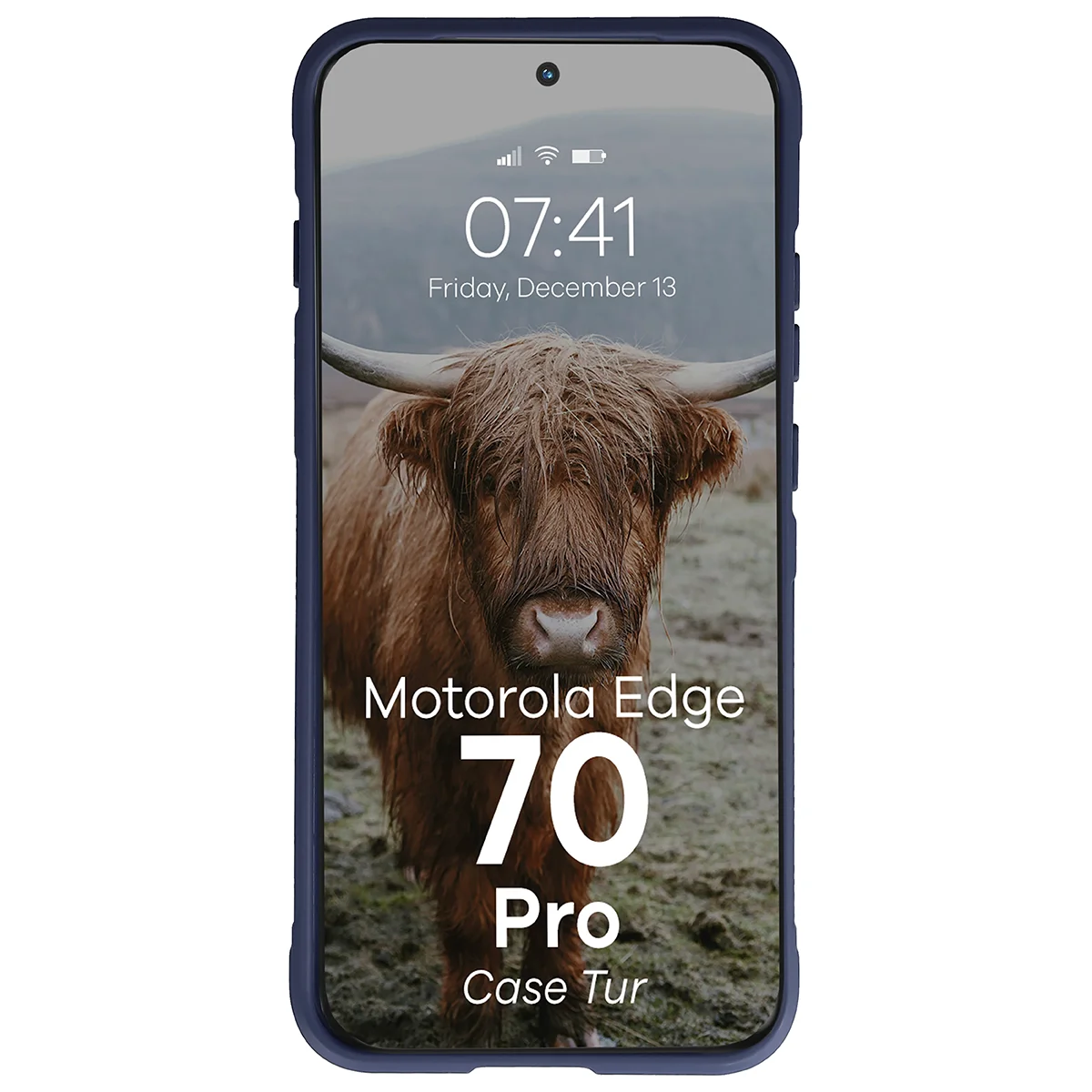 Robuste Handyhülle für Motorola Edge 70 Pro, Bizon Case Tur, Dunkelblau