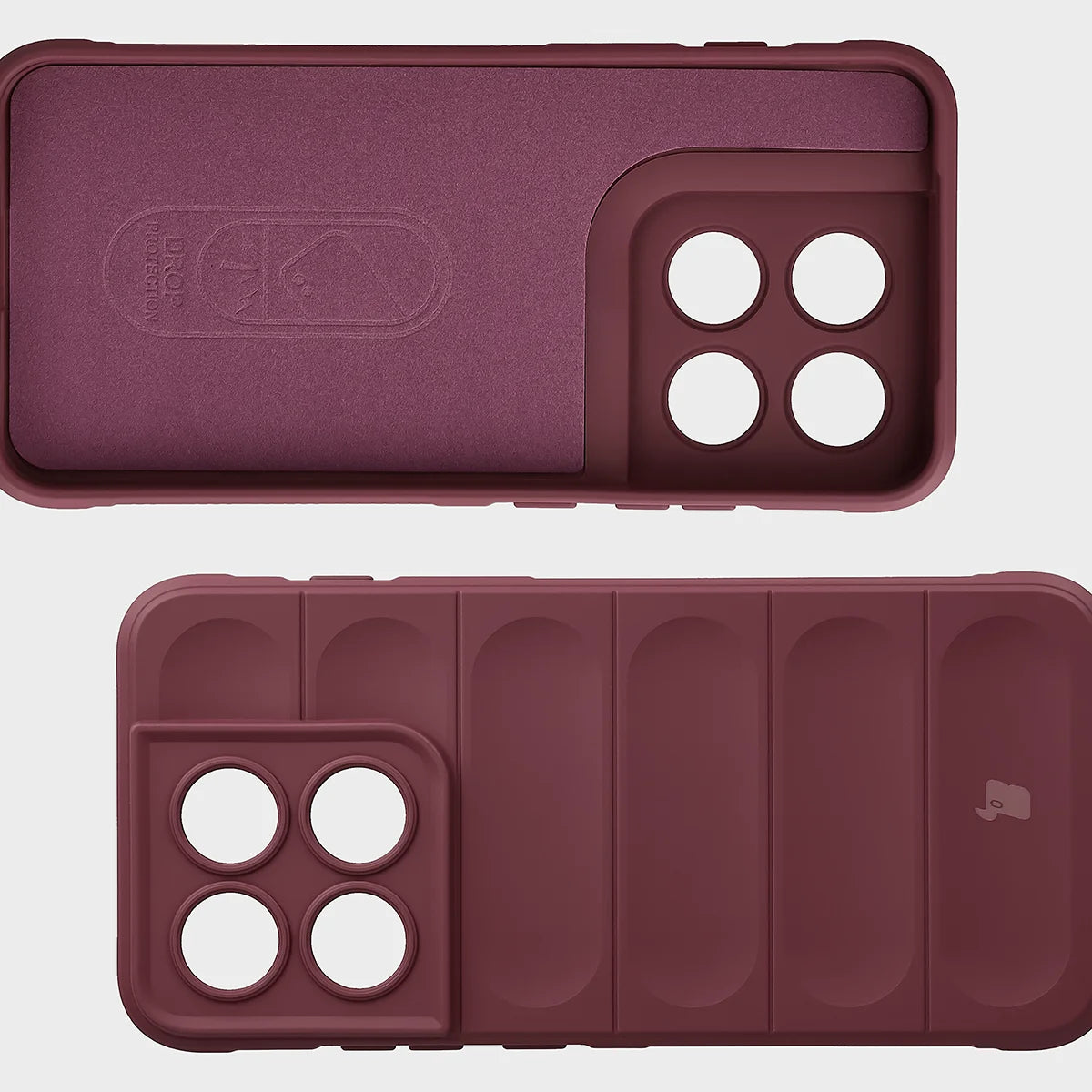 Robuste Handyhülle für Motorola Edge 70 Pro, Bizon Case Tur, Burgunderrot