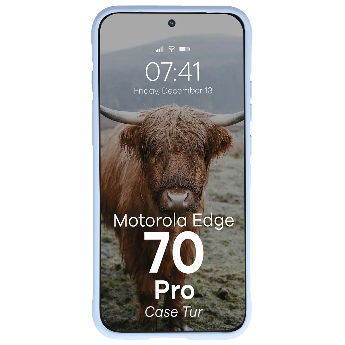Robuste Handyhülle für Motorola Edge 70 Pro, Bizon Case Tur, Hellblau