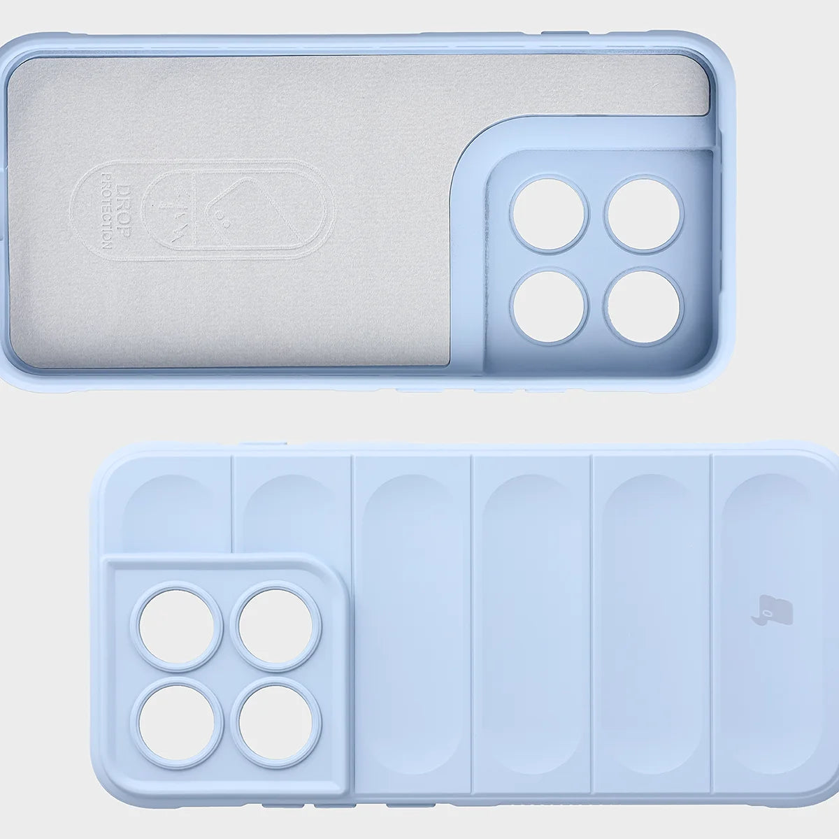 Robuste Handyhülle für Motorola Edge 70 Pro, Bizon Case Tur, Hellblau