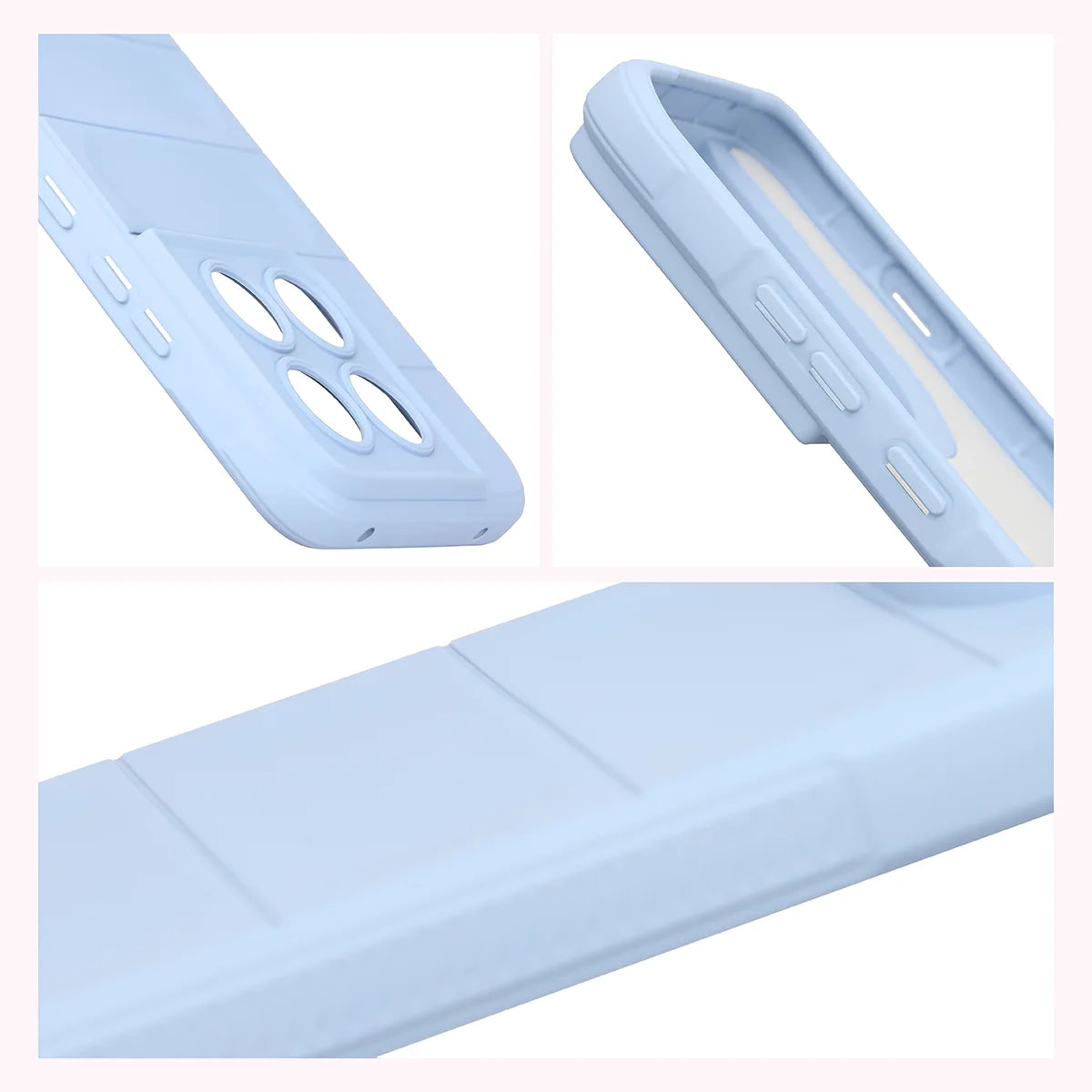 Robuste Handyhülle für Motorola Edge 70 Pro, Bizon Case Tur, Hellblau
