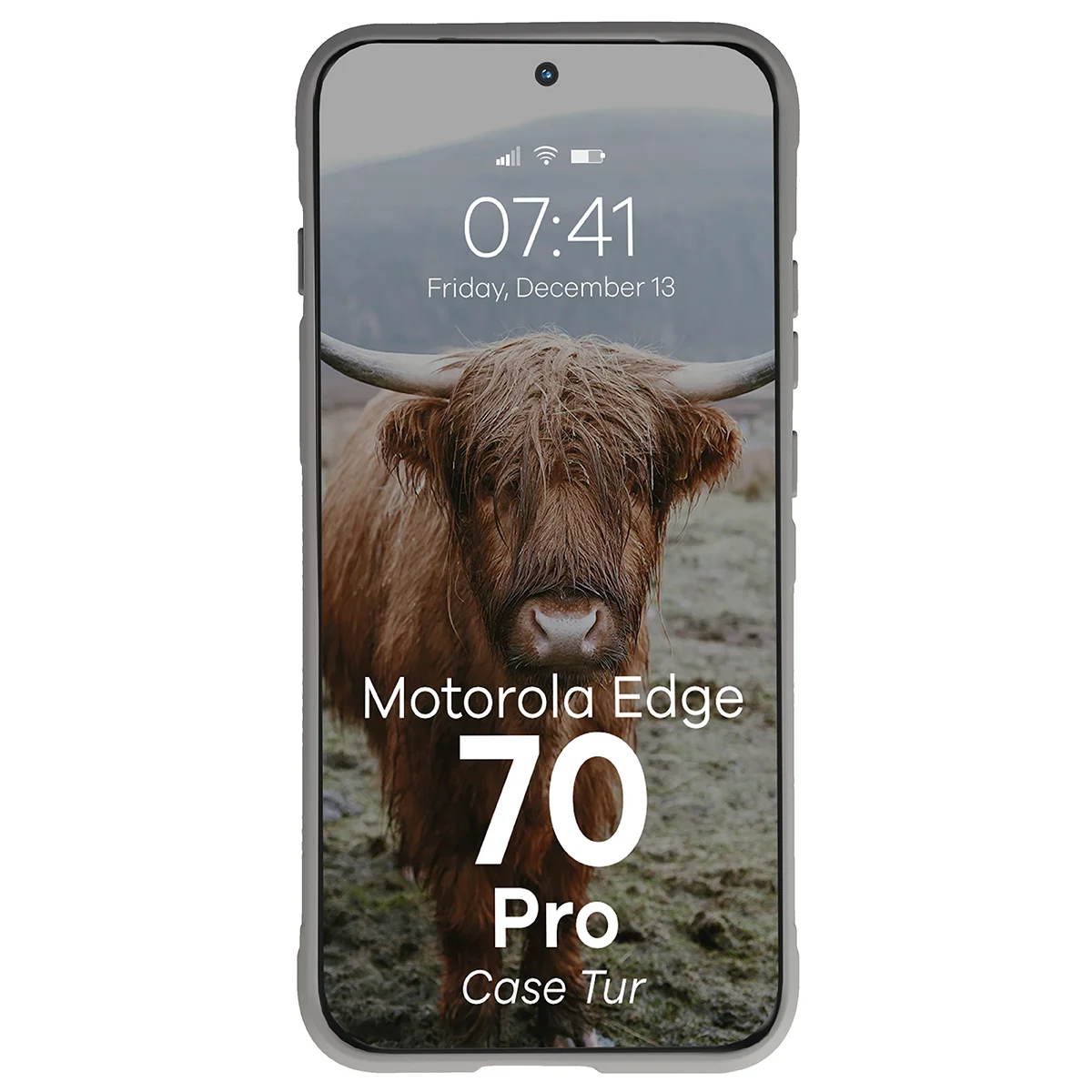 Robuste Handyhülle für Motorola Edge 70 Pro, Bizon Case Tur, Hellgrau