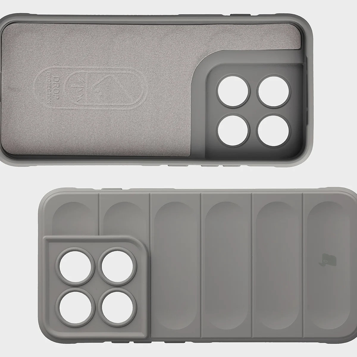 Robuste Handyhülle für Motorola Edge 70 Pro, Bizon Case Tur, Hellgrau