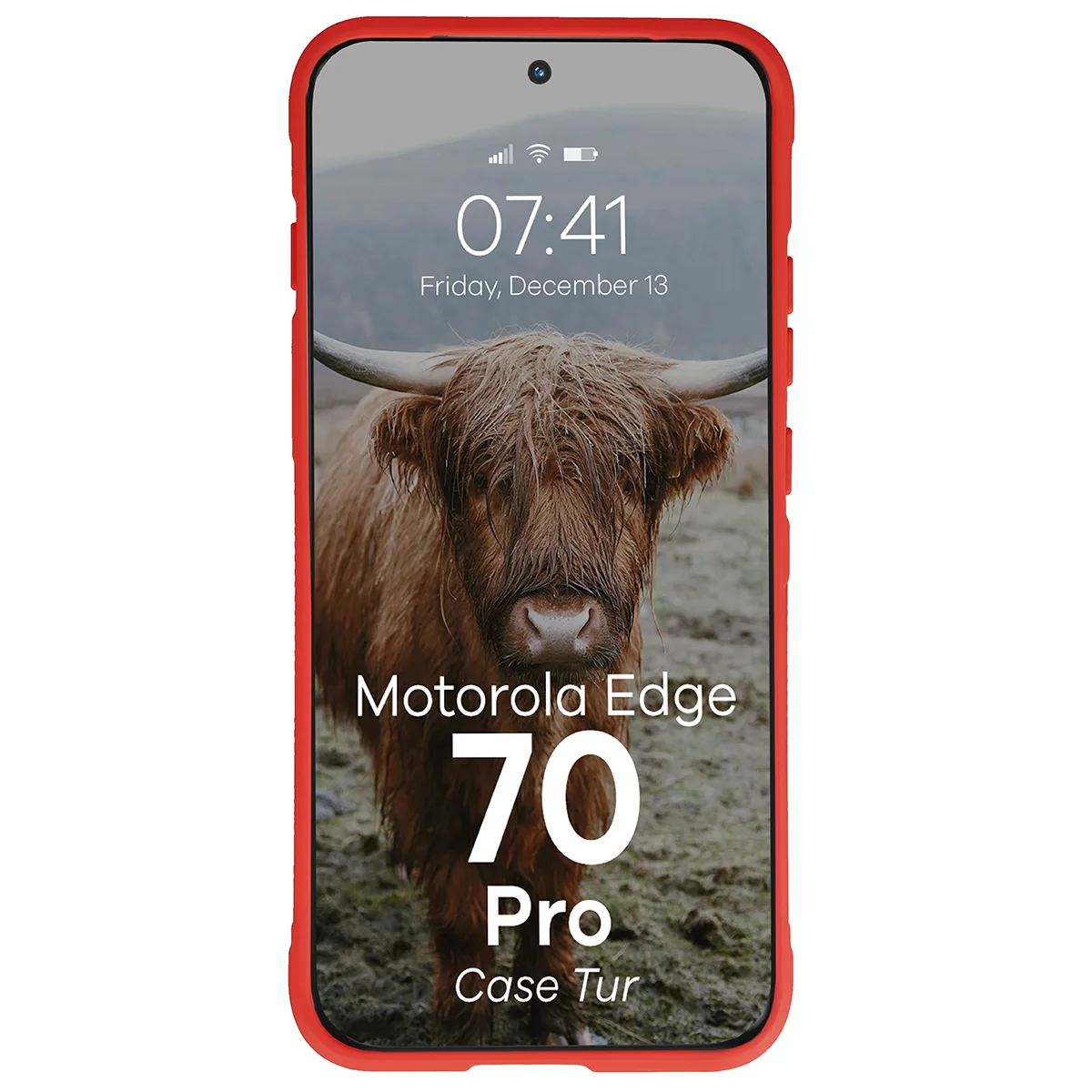 Robuste Handyhülle für Motorola Edge 70 Pro, Bizon Case Tur, Rot