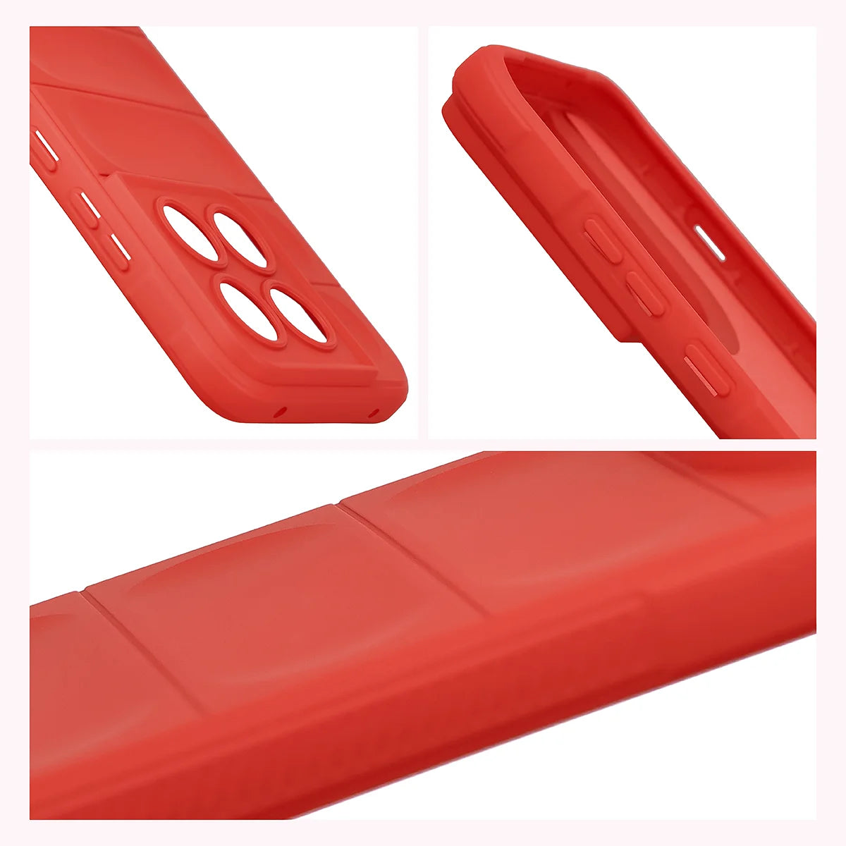 Robuste Handyhülle für Motorola Edge 70 Pro, Bizon Case Tur, Rot