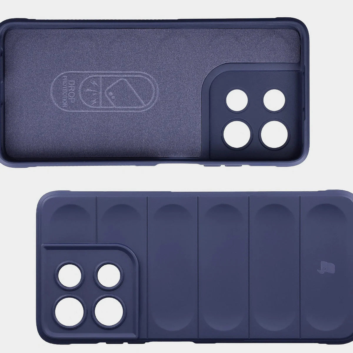 Robuste Handyhülle für Motorola Moto G56 5G, Bizon Case Tur, Dunkelblau
