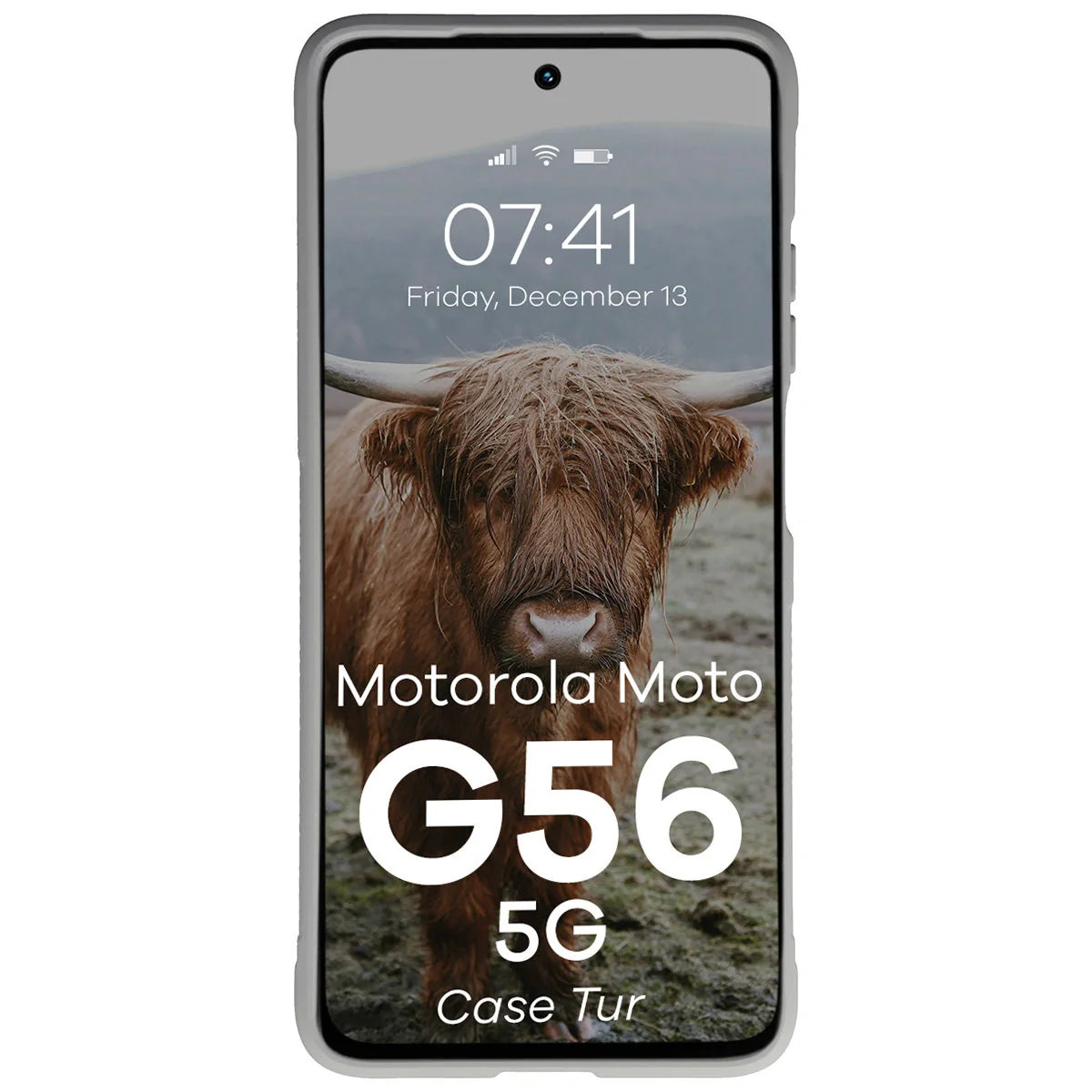 Robuste Handyhülle für Motorola Moto G56 5G, Bizon Case Tur, Hellgrau