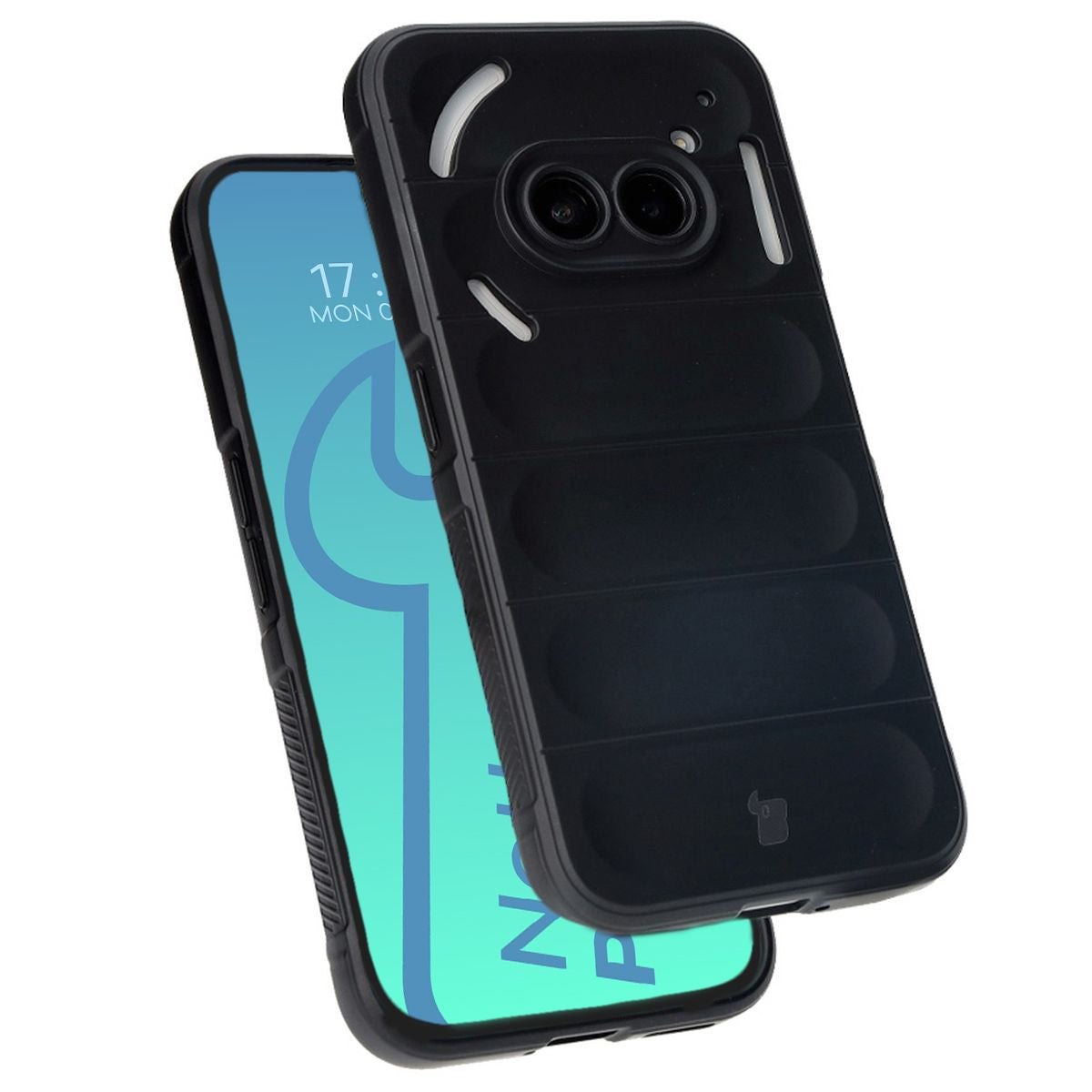 Robuste Schutzhülle für Nothing Phone (2a) / (2a) Plus, Bizon Case Tur, Schwarz