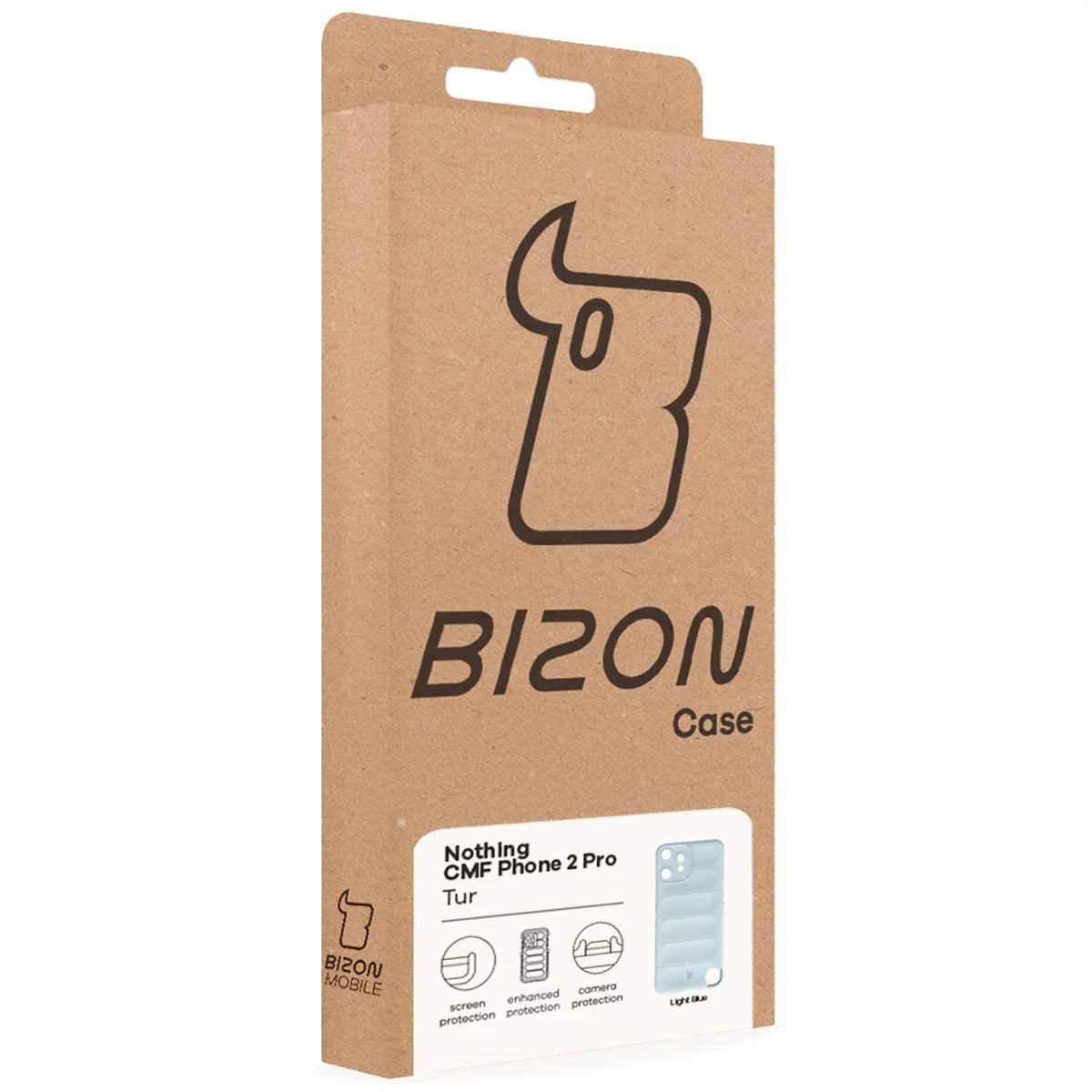 Robuste Handyhülle für Nothing CMF Phone 2 Pro, Bizon Case Tur, Hellblau