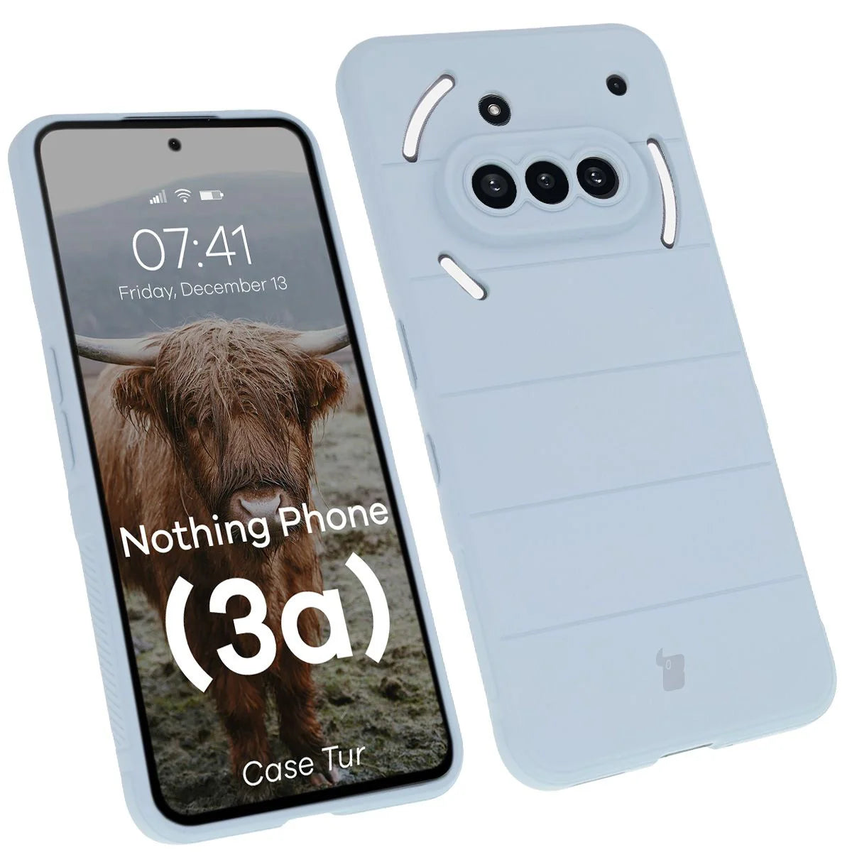Robuste Handyhülle für Nothing Phone (3a), Bizon Case Tur, Hellblau
