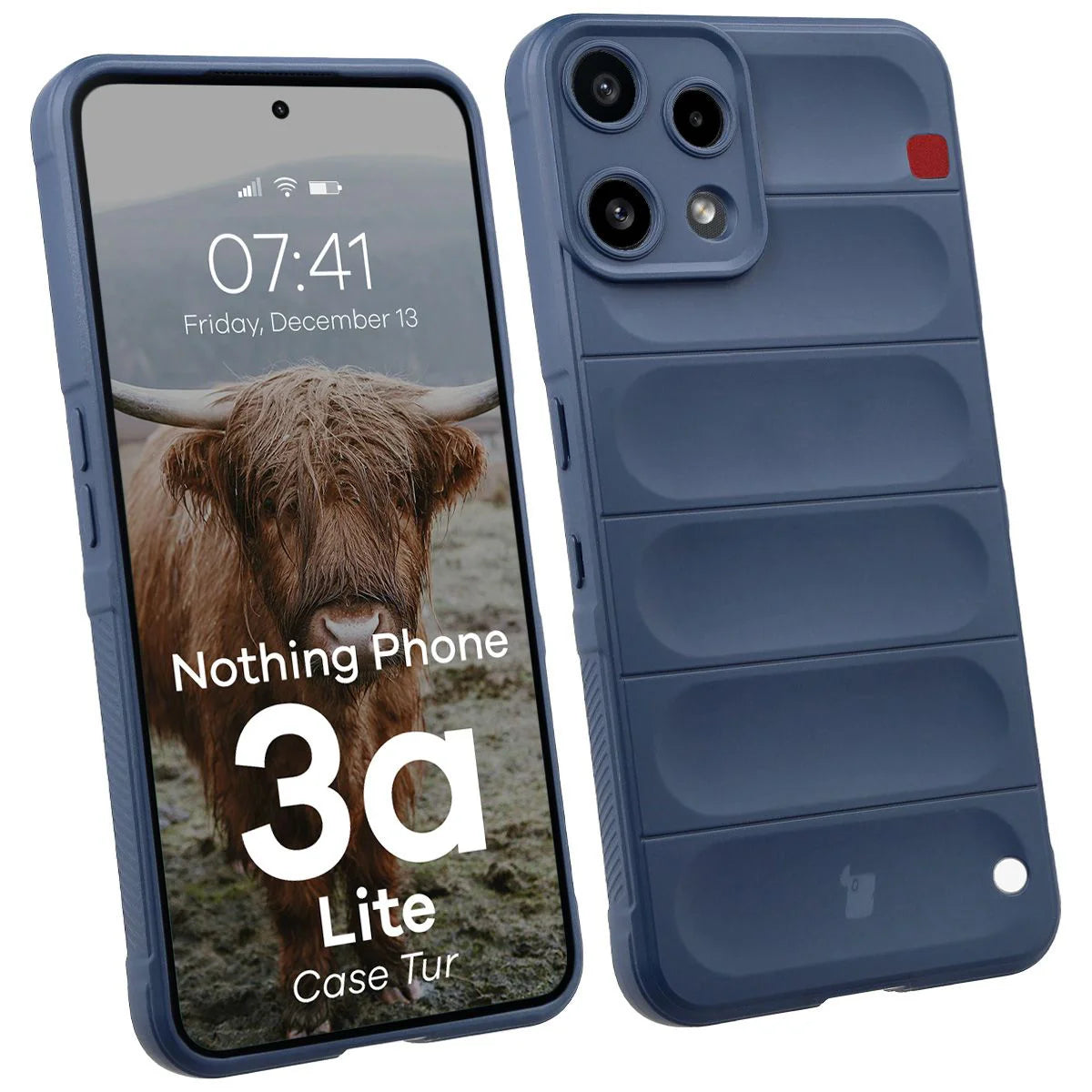 Robuste Handyhülle für Nothing Phone (3a) Lite, Bizon Case Tur, Dunkelblau