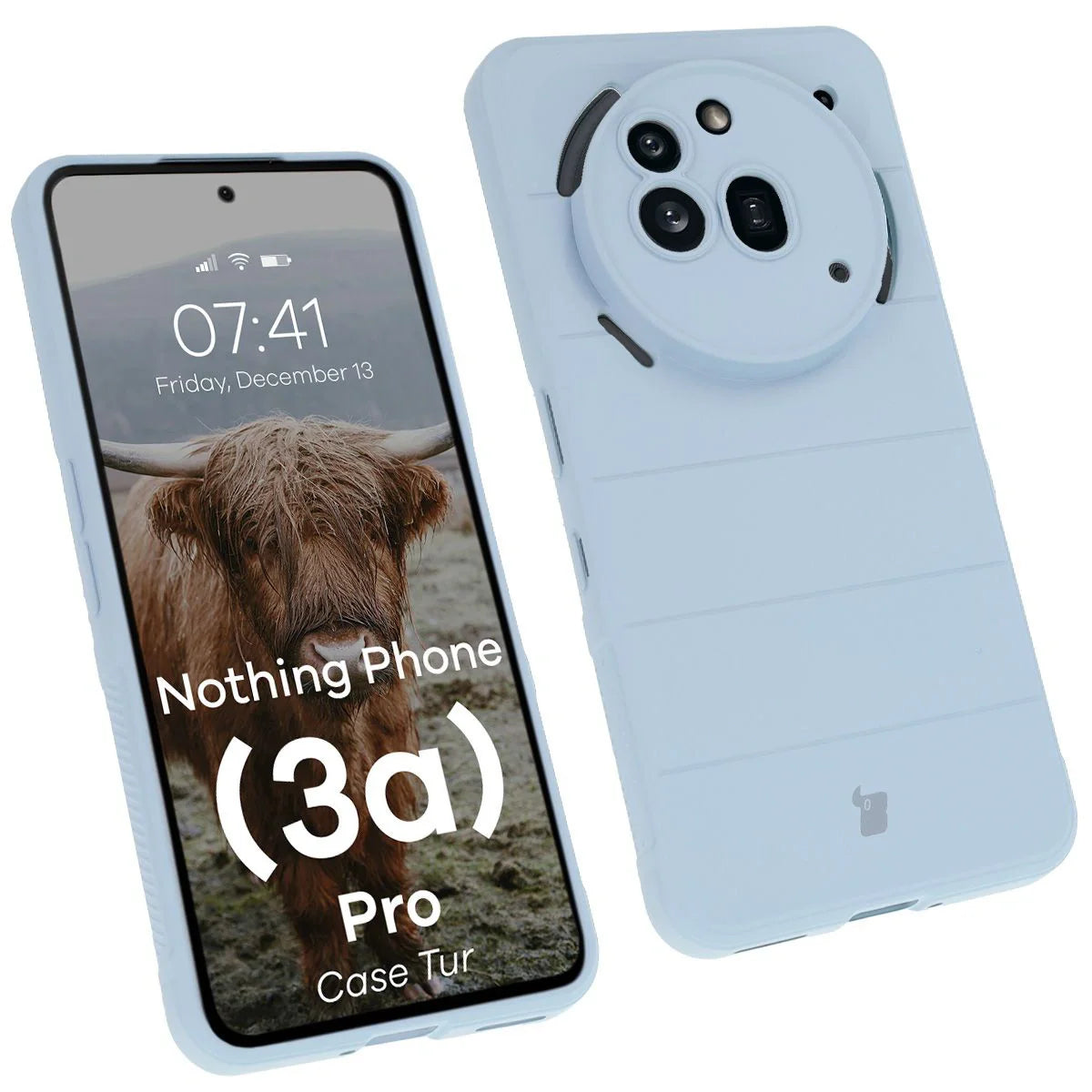 Robuste Handyhülle für Nothing Phone (3a) Pro, Bizon Case Tur, Hellblau
