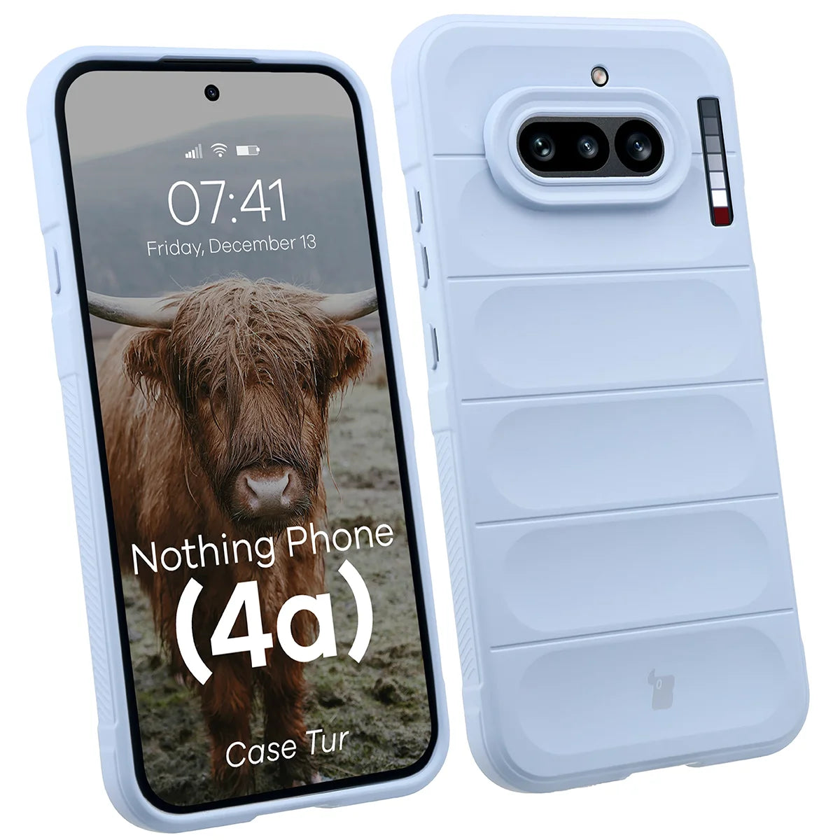 Robuste Handyhülle für Nothing Phone (4a), Bizon Case Tur, Hellblau