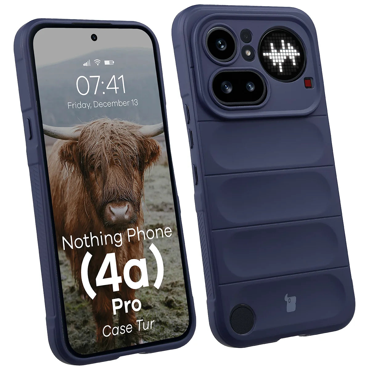 Robuste Handyhülle für Nothing Phone (4a) Pro, Bizon Case Tur, Dunkelblau