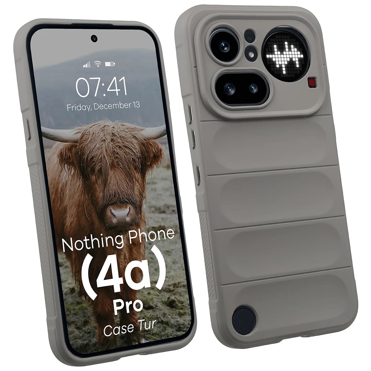 Robuste Handyhülle für Nothing Phone (4a) Pro, Bizon Case Tur, Hellgrau