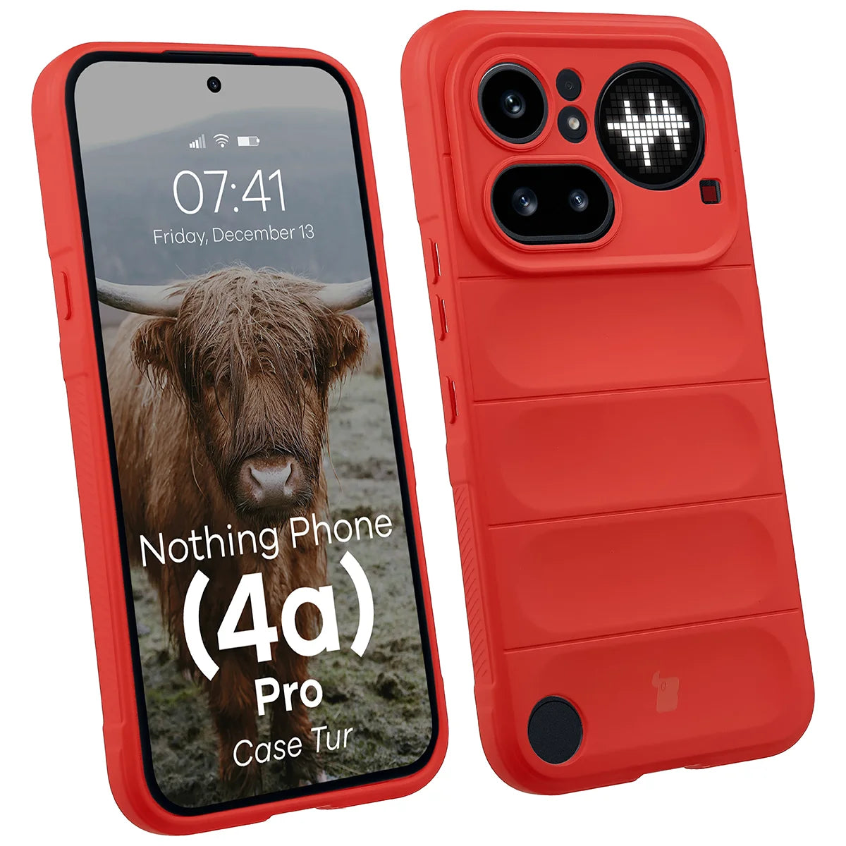 Robuste Handyhülle für Nothing Phone (4a) Pro, Bizon Case Tur, Rot