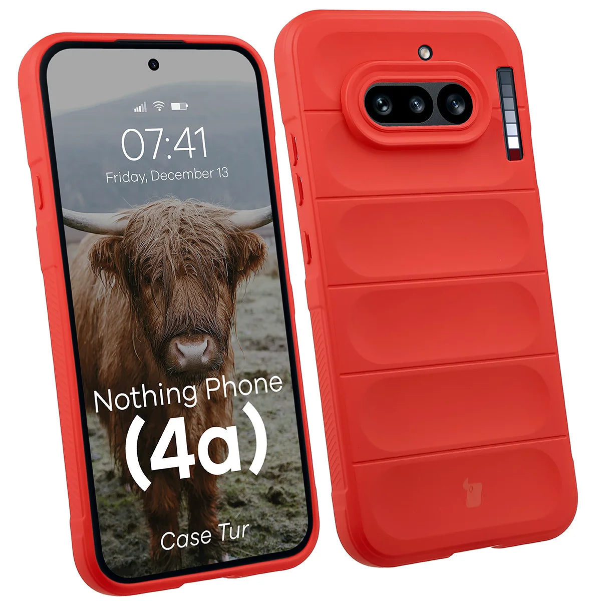 Robuste Handyhülle für Nothing Phone (4a), Bizon Case Tur, Rot