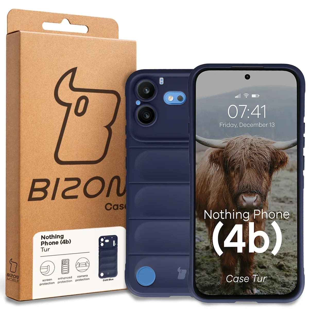 Robuste Handyhülle für Nothing Phone (4b), Bizon Case Tur, Dunkelblau (8/8)