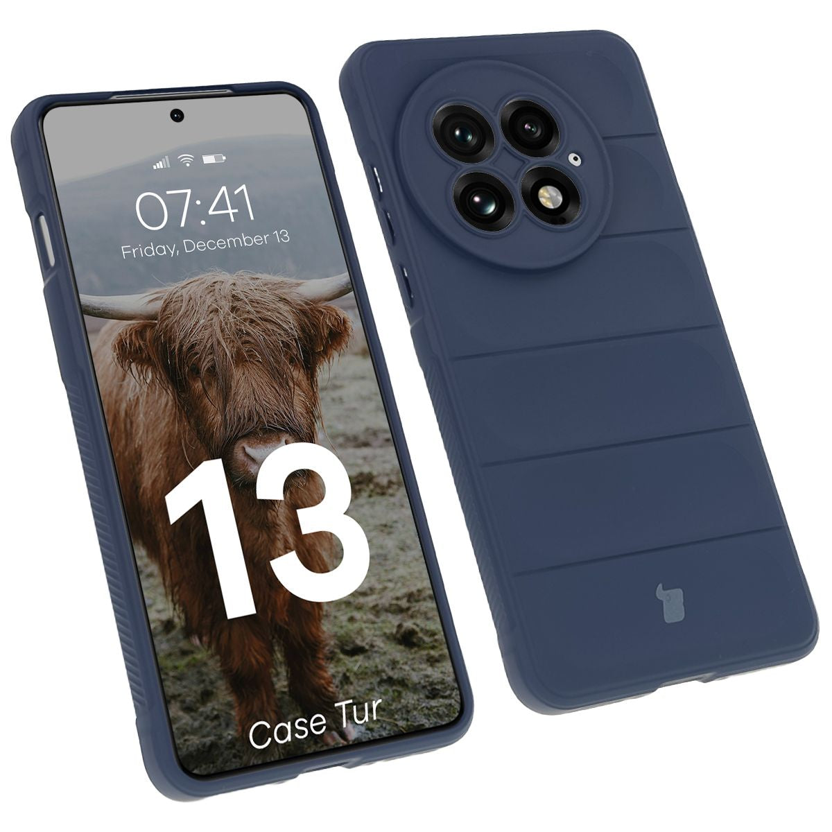 Robuste Handyhülle für OnePlus 13, Bizon Case Tur, Dunkelblau
