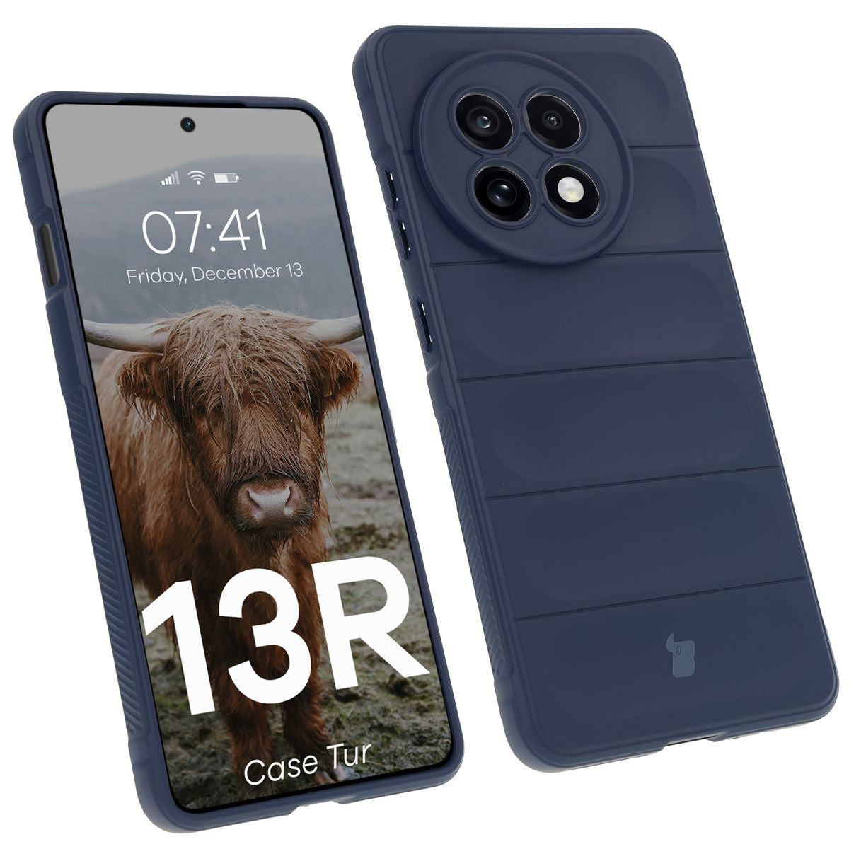Robuste Handyhülle für OnePlus 13R, Bizon Case Tur, Dunkelblau