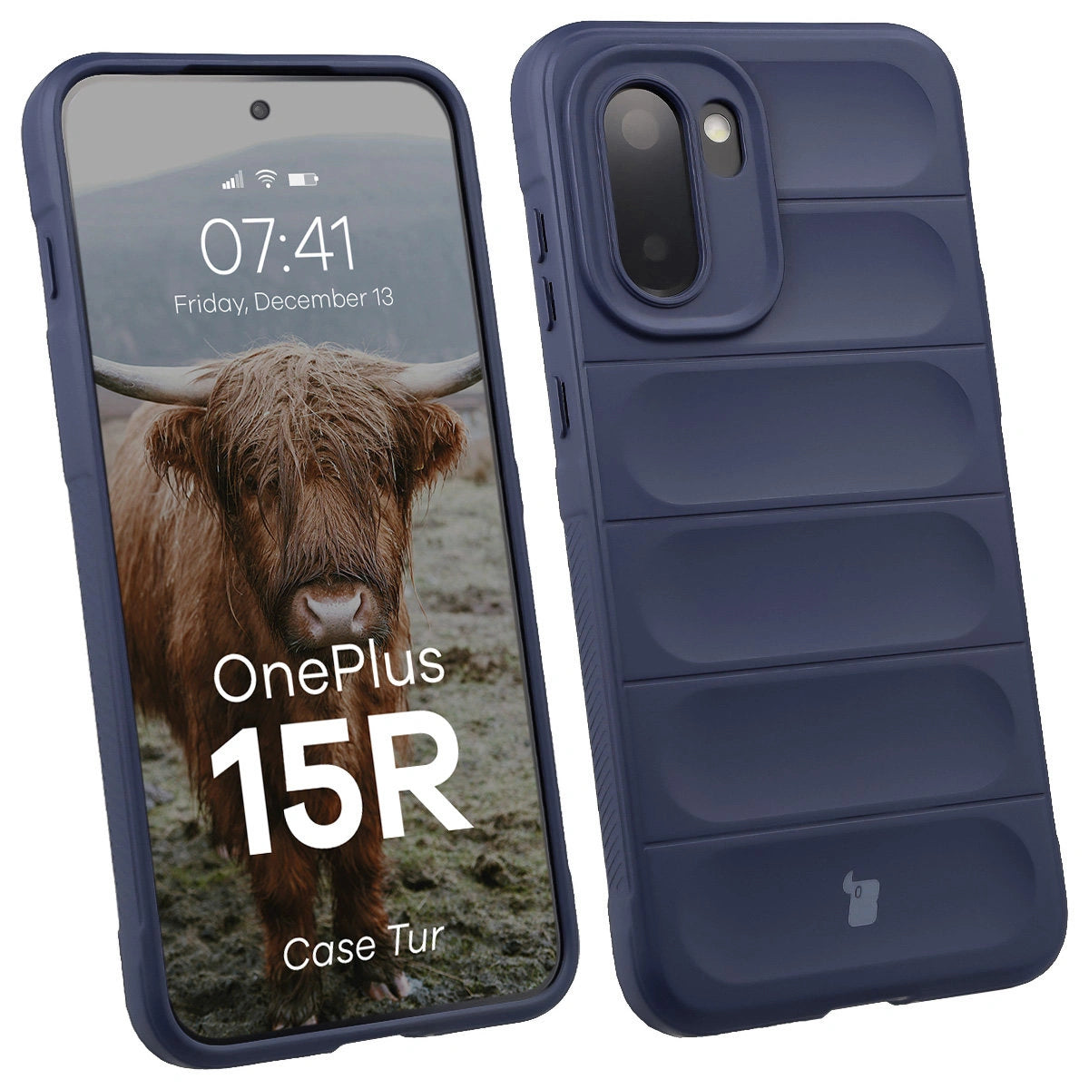 Robuste Handyhülle für OnePlus 15R, Bizon Case Tur, Dunkelblau