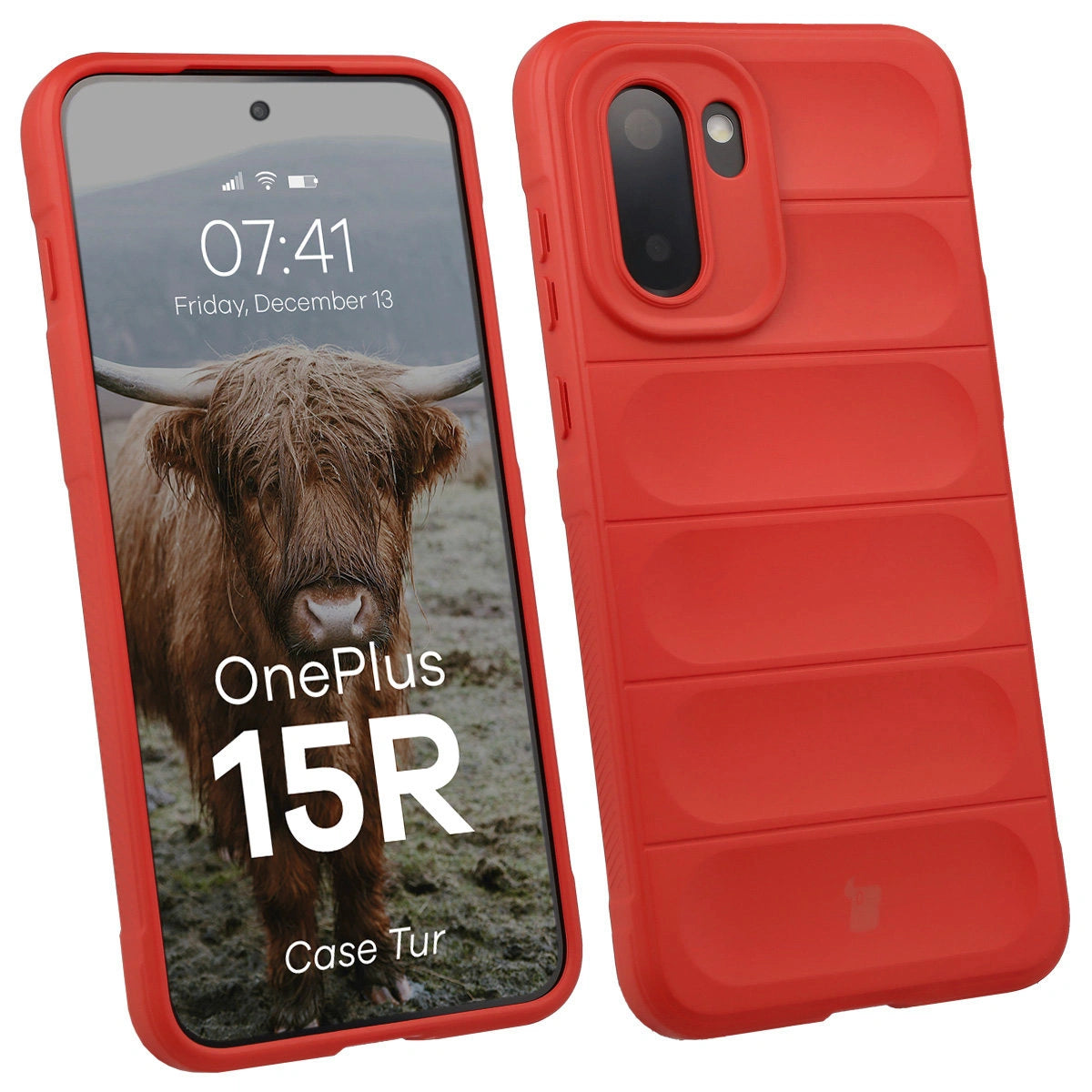 Robuste Handyhülle für OnePlus 15R, Bizon Case Tur, Rot