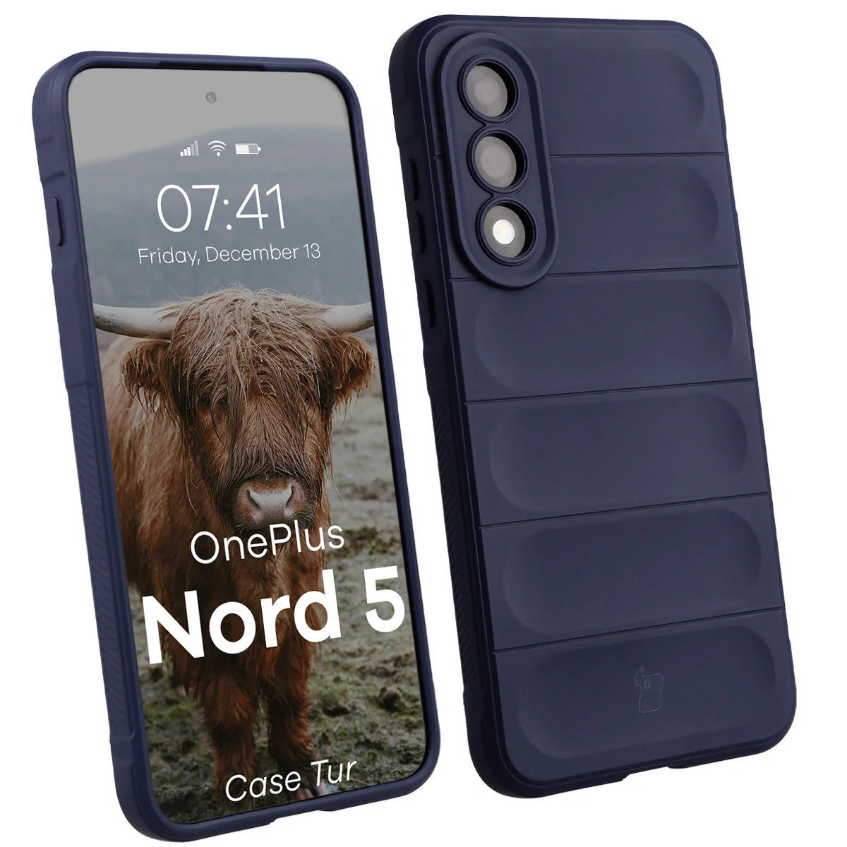 Robuste Handyhülle für OnePlus Nord 5, Bizon Case Tur, Dunkelblau