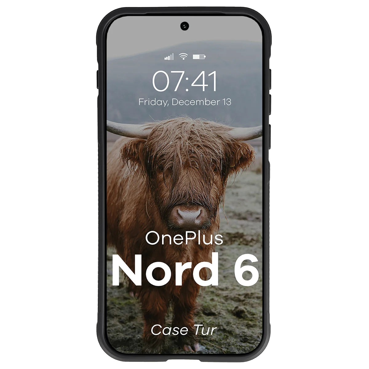 Robuste Handyhülle für OnePlus Nord 6, Bizon Case Tur, Schwarz