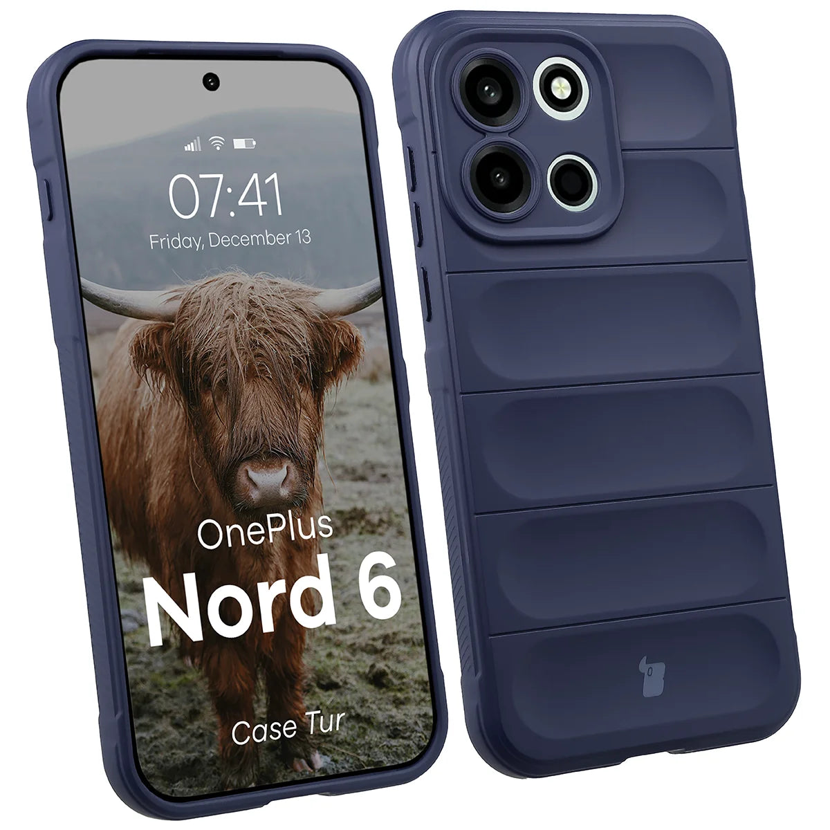 Robuste Handyhülle für OnePlus Nord 6, Bizon Case Tur, Dunkelblau