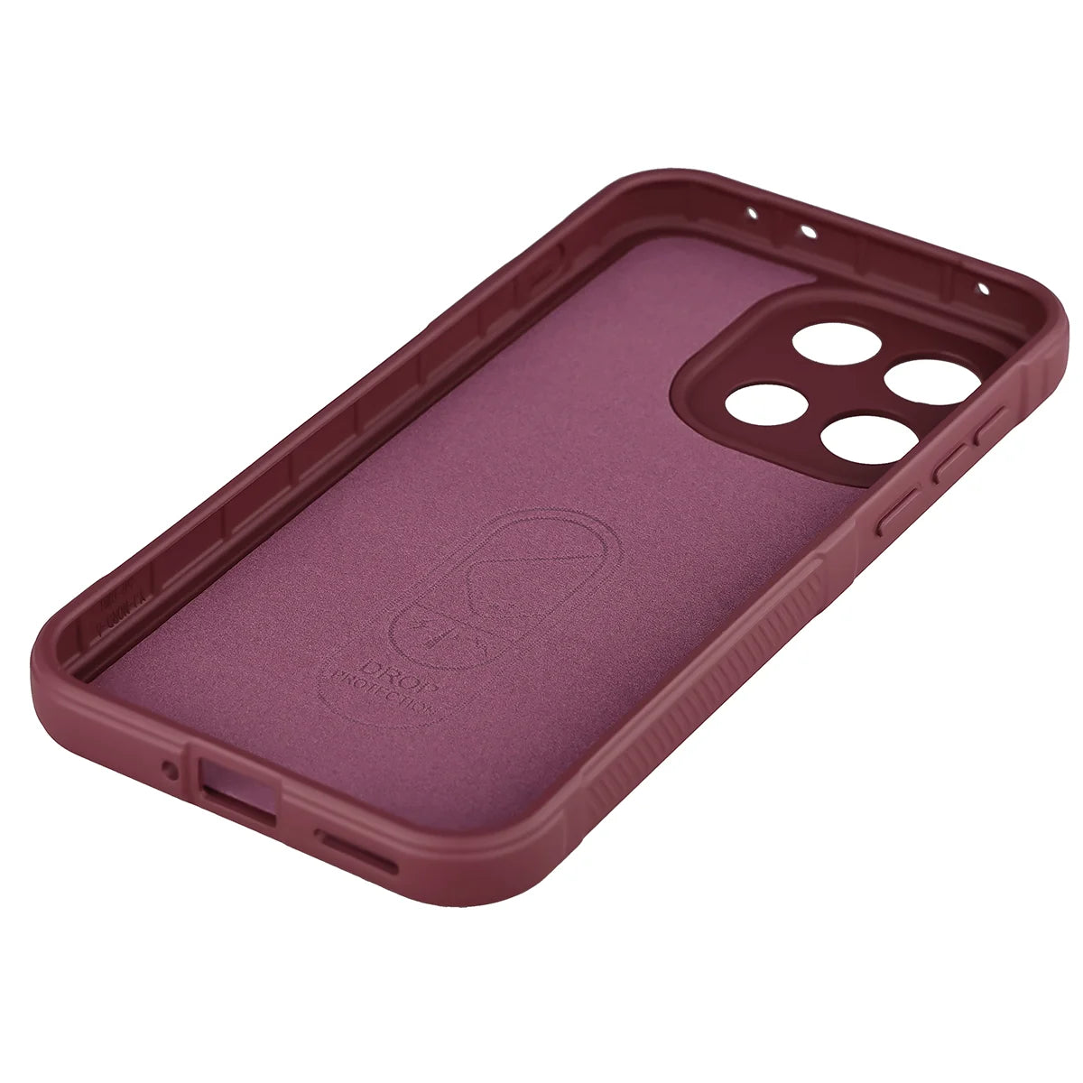 Robuste Handyhülle für OnePlus Nord 6, Bizon Case Tur, Burgunderrot