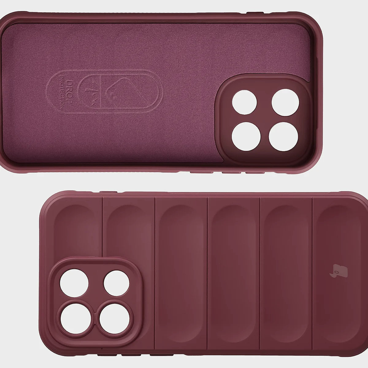 Robuste Handyhülle für OnePlus Nord 6, Bizon Case Tur, Burgunderrot