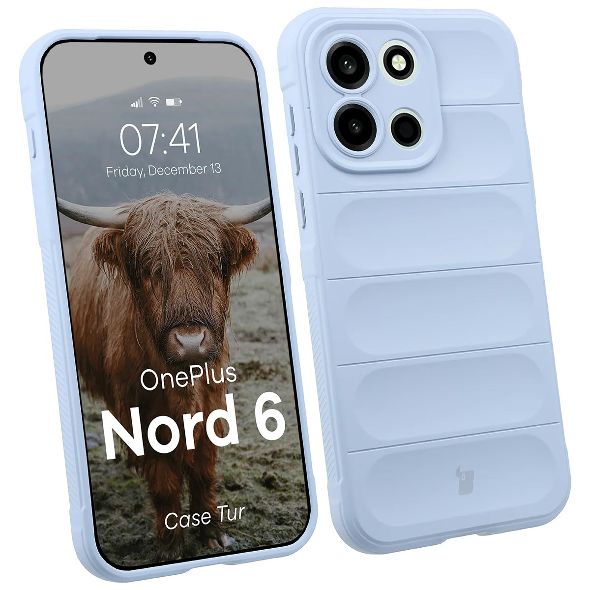Robuste Handyhülle für OnePlus Nord 6, Bizon Case Tur, Hellblau