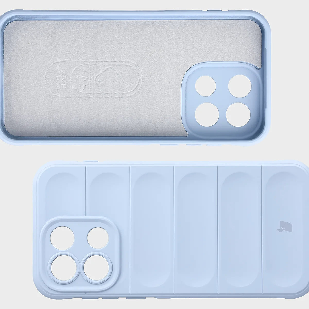 Robuste Handyhülle für OnePlus Nord 6, Bizon Case Tur, Hellblau