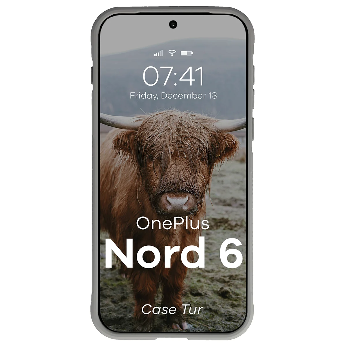 Robuste Handyhülle für OnePlus Nord 6, Bizon Case Tur, Hellgrau