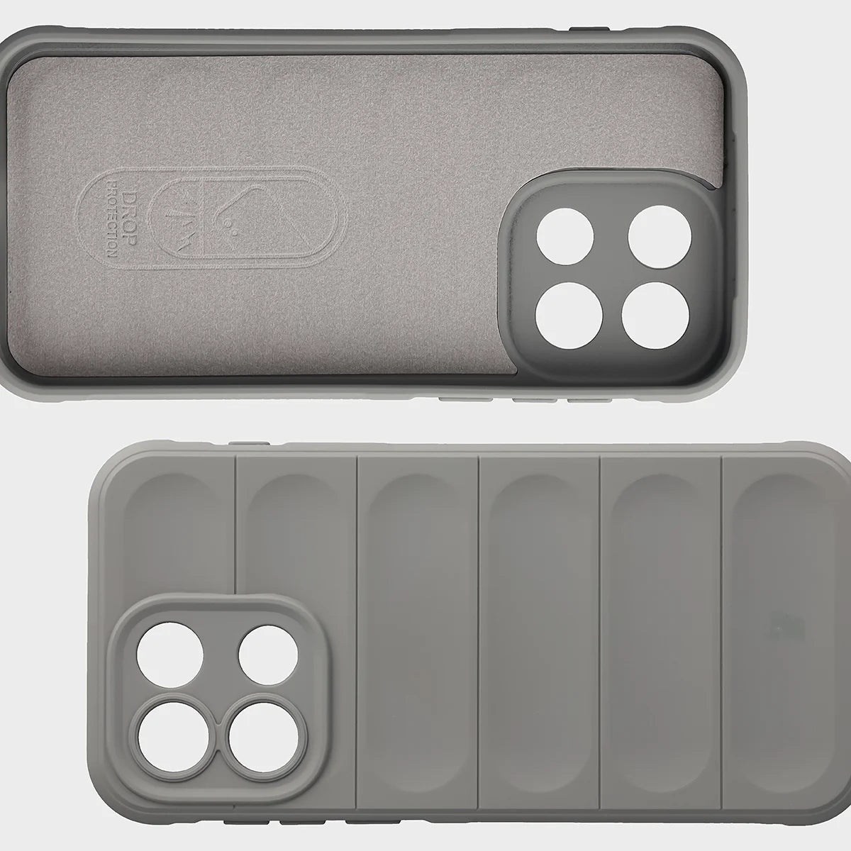 Robuste Handyhülle für OnePlus Nord 6, Bizon Case Tur, Hellgrau