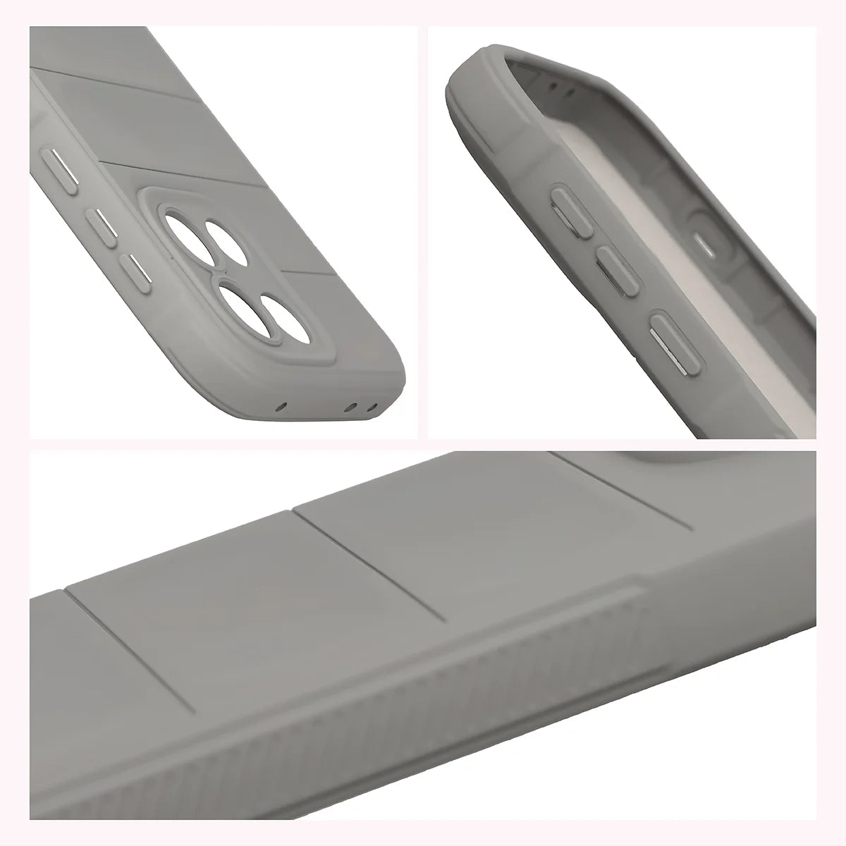 Robuste Handyhülle für OnePlus Nord 6, Bizon Case Tur, Hellgrau