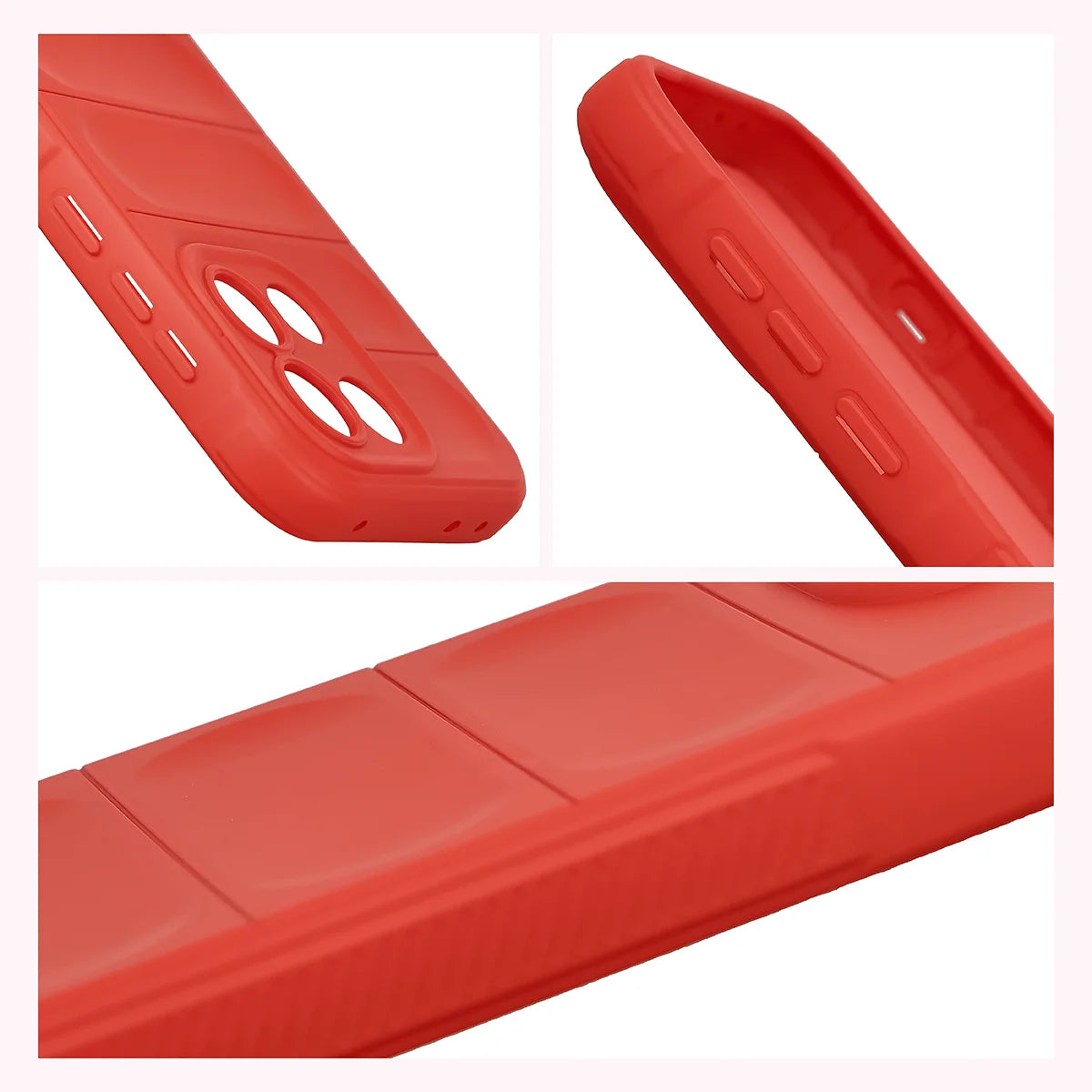 Robuste Handyhülle für OnePlus Nord 6, Bizon Case Tur, Rot