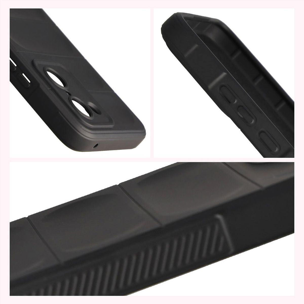 Robuste Handyhülle für OnePlus Nord CE5 5G, Bizon Case Tur, Schwarz