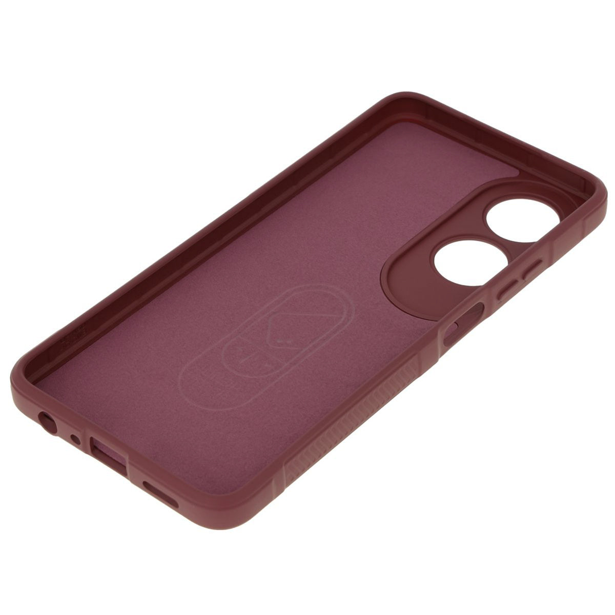 Robuste Handyhülle für Oppo A60 4G, Bizon Case Tur, Burgunderrot