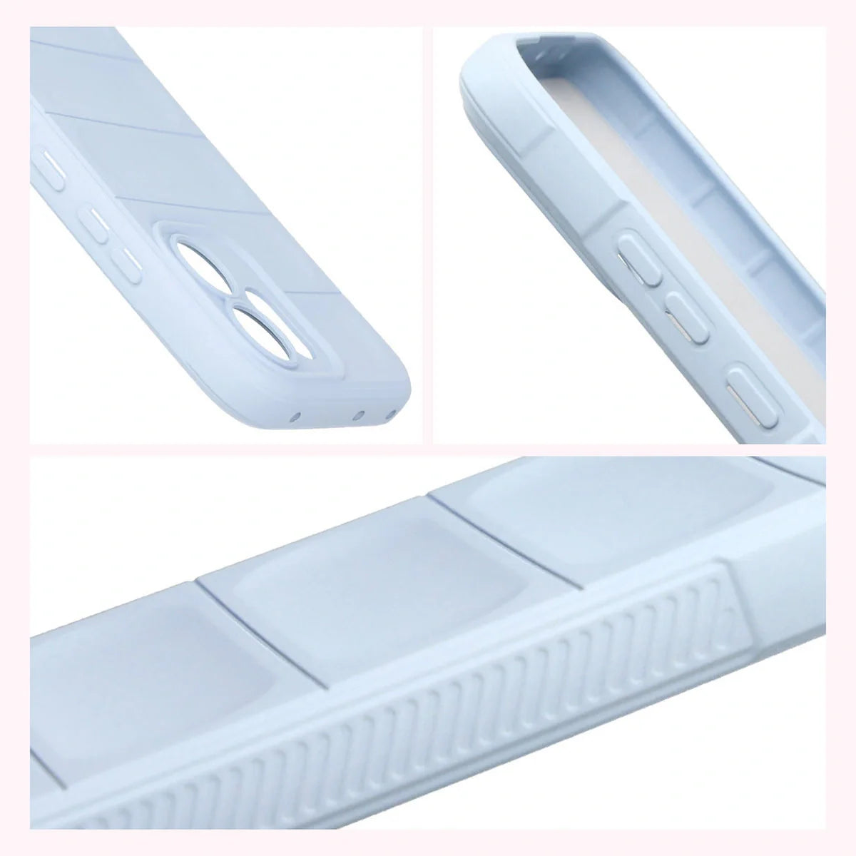 Robuste Handyhülle für Oppo Reno 14 F / 14 FS, Bizon Case Tur, Hellblau