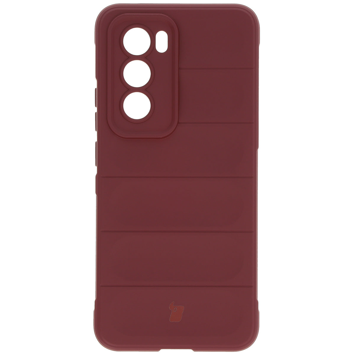 Robuste Handyhülle für Oppo Reno 12, Bizon Case Tur, Burgunderrot