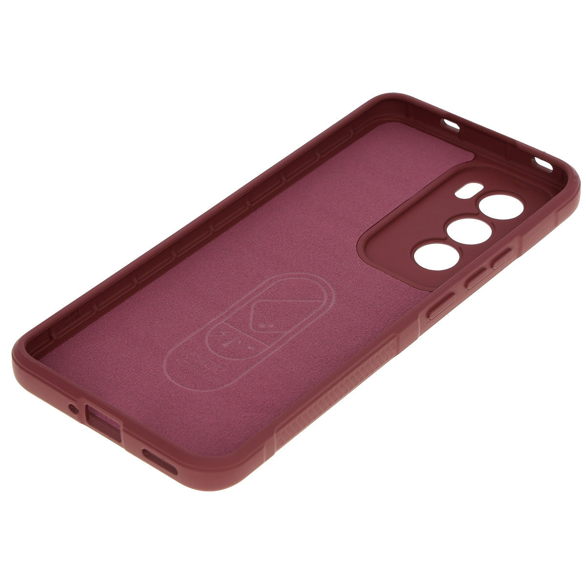 Robuste Handyhülle für Oppo Reno 12, Bizon Case Tur, Burgunderrot