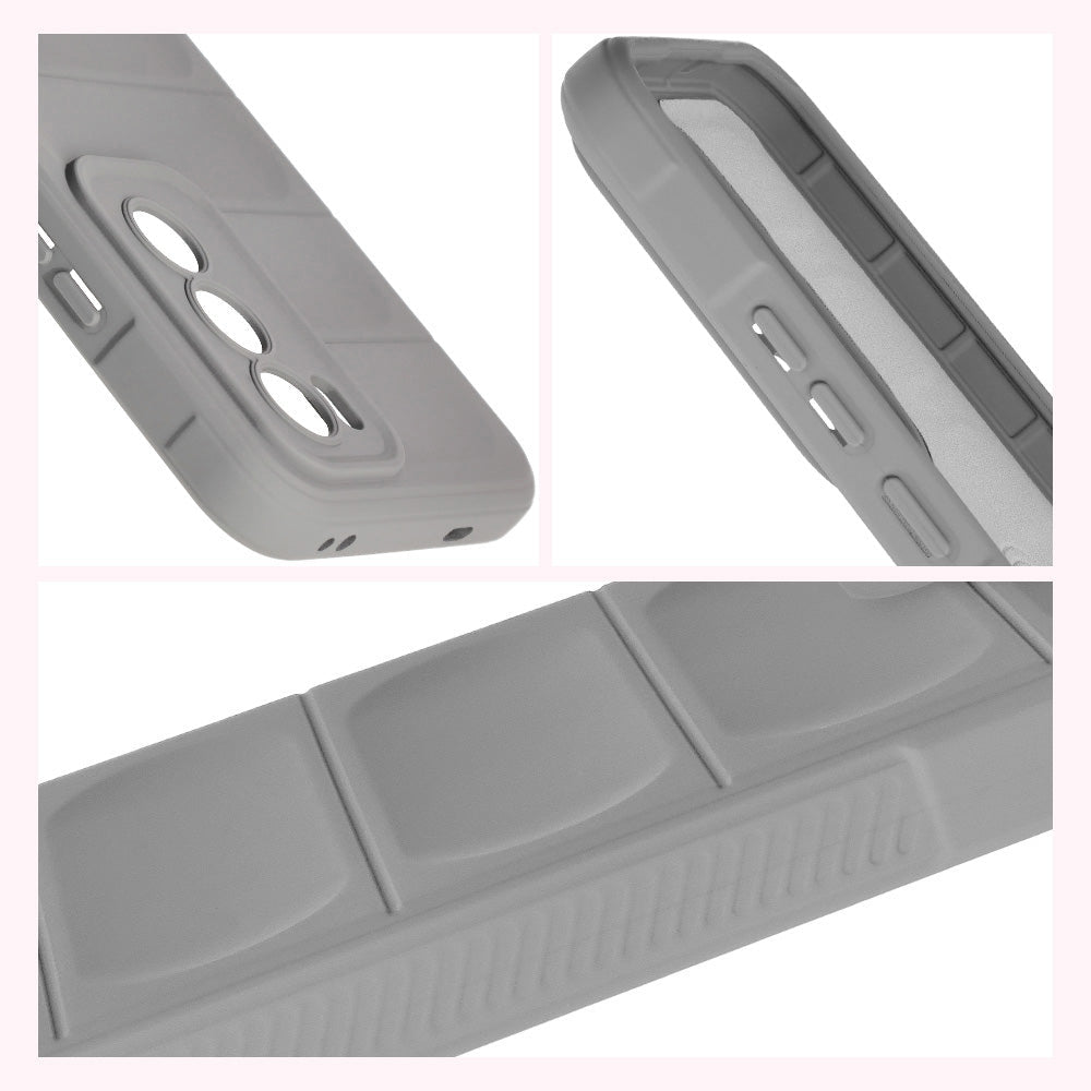 Robuste Handyhülle für Oppo Reno 12, Bizon Case Tur, Hellgrau