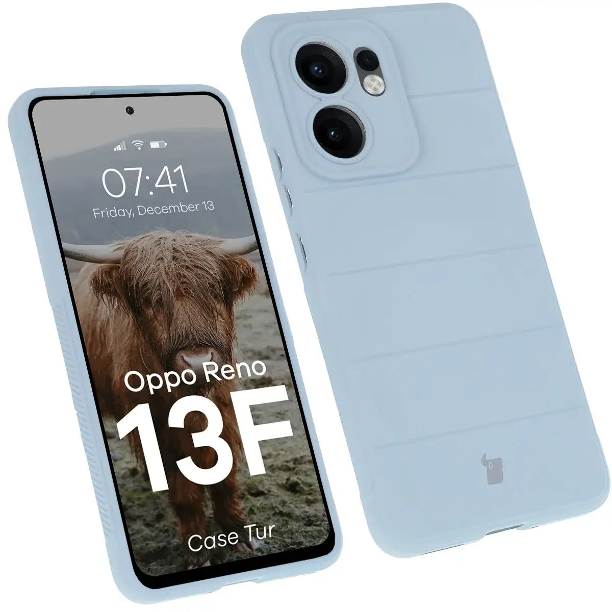 Robuste Handyhülle für Oppo Reno13 F, Bizon Case Tur, Hellblau