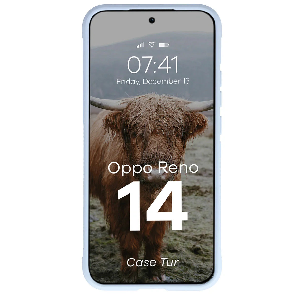 Robuste Handyhülle für Oppo Reno 14, Bizon Case Tur, Hellblau