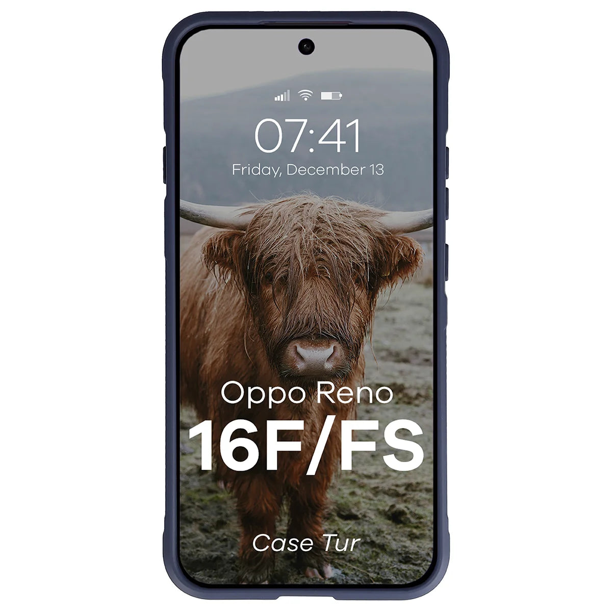 Robuste Handyhülle für Oppo Reno16 F / Reno16 FS 5G, Bizon Case Tur, Dunkelblau