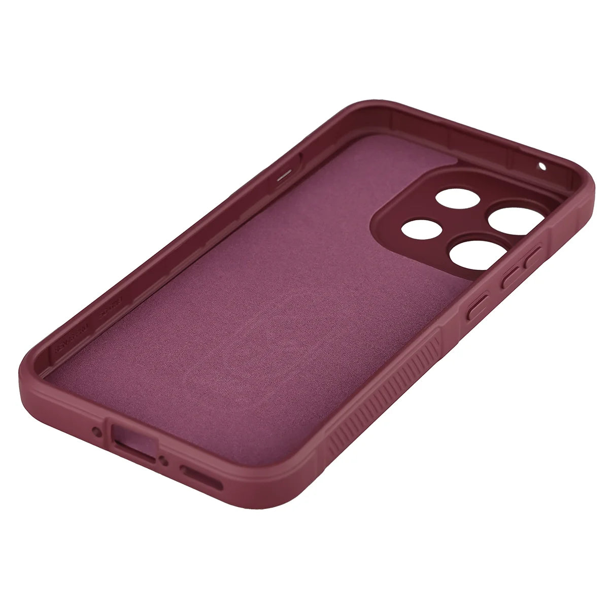 Robuste Handyhülle für Oppo Reno16 F / Reno16 FS 5G, Bizon Case Tur, Burgunderrot