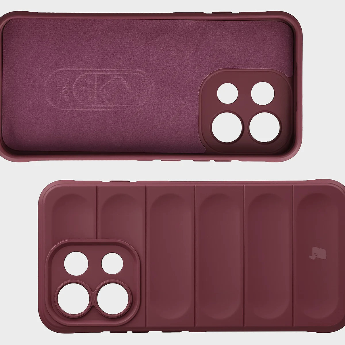 Robuste Handyhülle für Oppo Reno16 F / Reno16 FS 5G, Bizon Case Tur, Burgunderrot