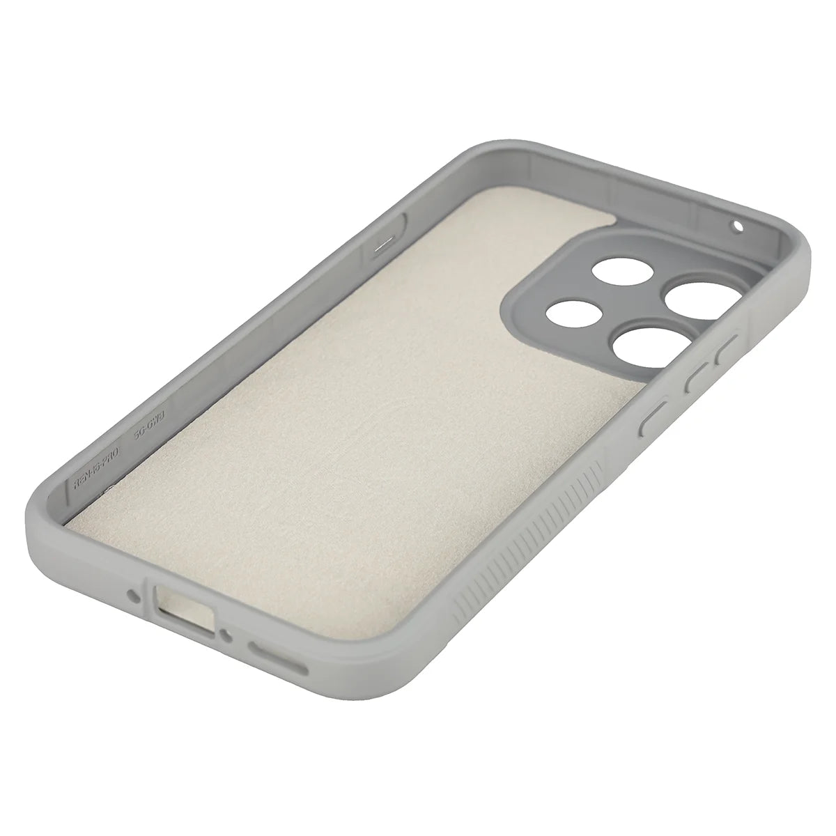 Robuste Handyhülle für Oppo Reno16 F / Reno16 FS 5G, Bizon Case Tur, Hellgrau