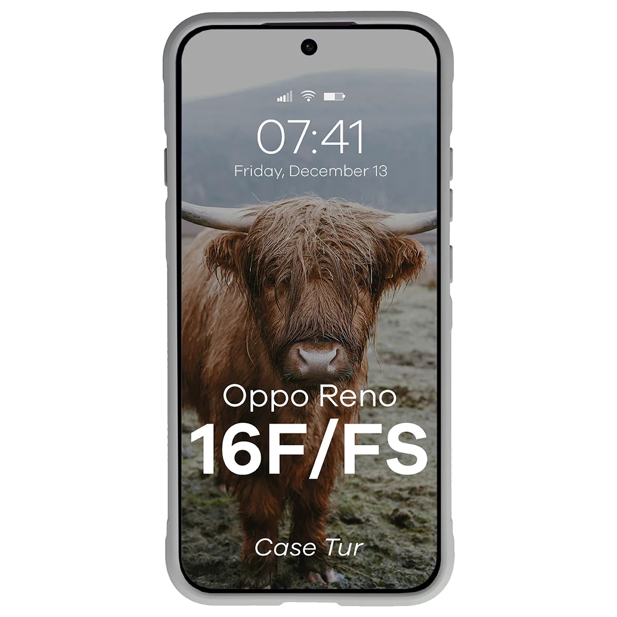 Robuste Handyhülle für Oppo Reno16 F / Reno16 FS 5G, Bizon Case Tur, Hellgrau